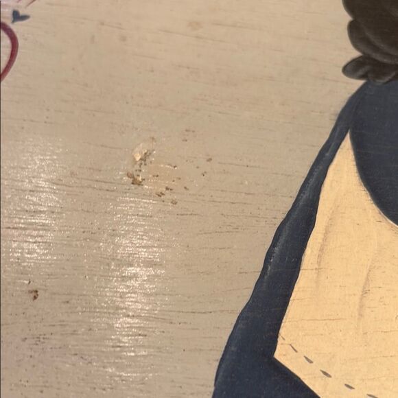 Hand-Painted Woven Basket with Folk Art Design - Picture 10 of 11